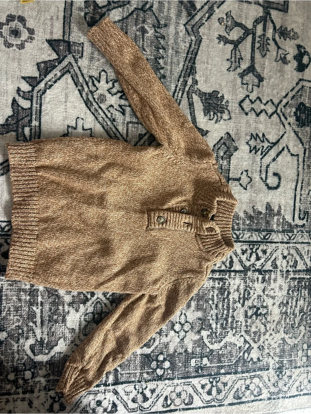 Carter's Camel and Gray Turtleneck Button Pullover Sweaters and Carter’s Vest